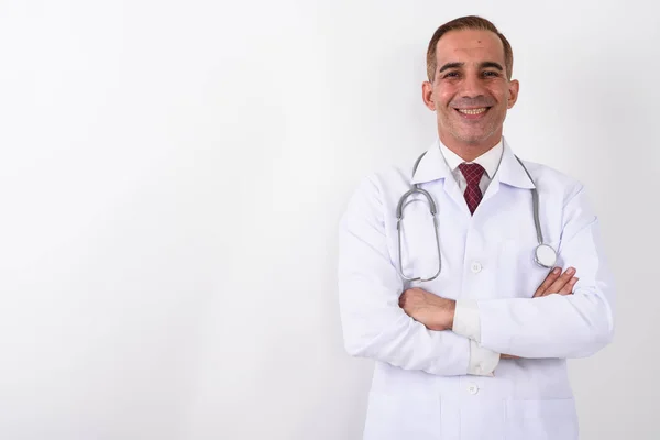 Portret dojrzałego przystojnego lekarza perskiego — Zdjęcie stockowe