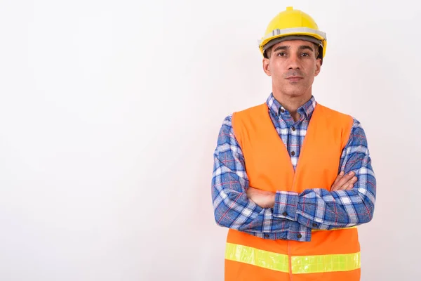 Portret van volwassen Perzische man bouwvakker — Stockfoto