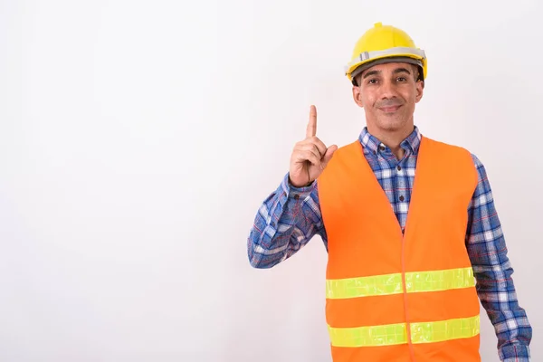 Portrait of mature Persian man construction worker — Stock Photo, Image