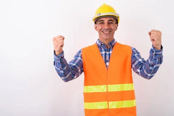 Portrait of mature Persian man construction worker — 스톡 사진