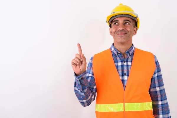 Retrato del trabajador maduro de la construcción del hombre persa — Foto de Stock