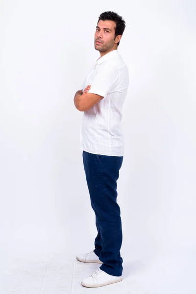 Studio Shot Handsome Turkish Man White Background — Stock Photo, Image