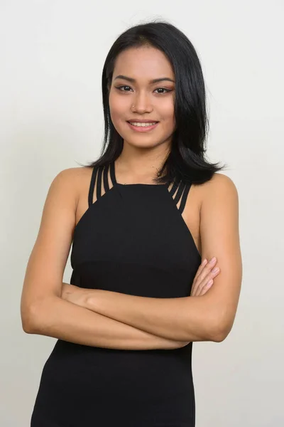 Estudio Disparo Joven Hermosa Mujer Negocios Asiática —  Fotos de Stock
