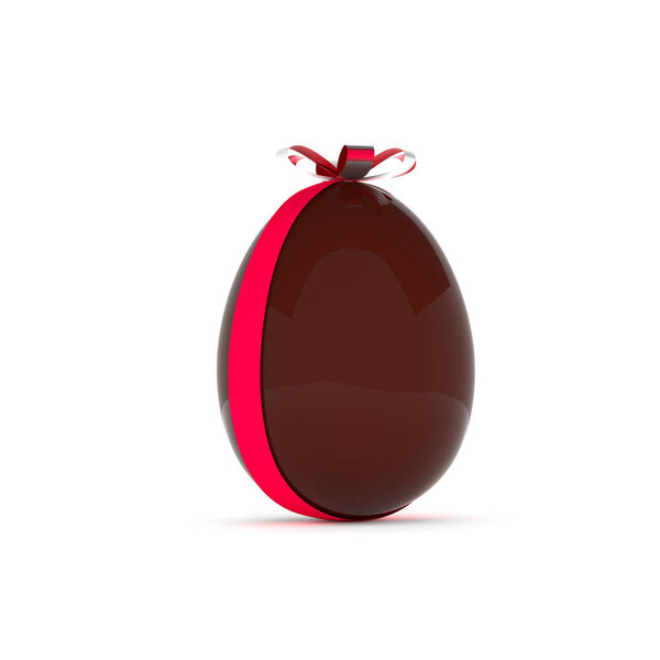 Chocolate Easter egg with a bow