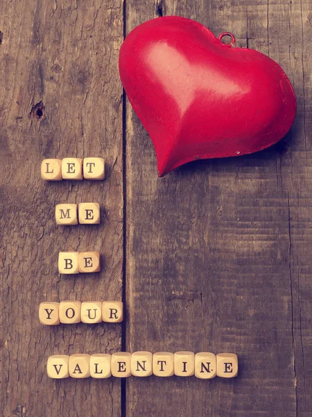 Vintage colored wooden dices with heart shape — Stock Photo, Image