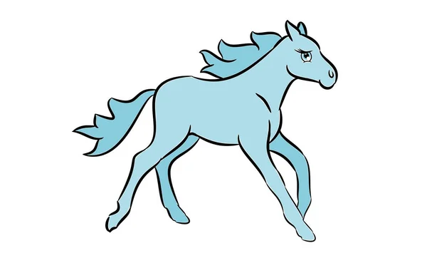Симпатичный рисунок лошади — стоковый вектор