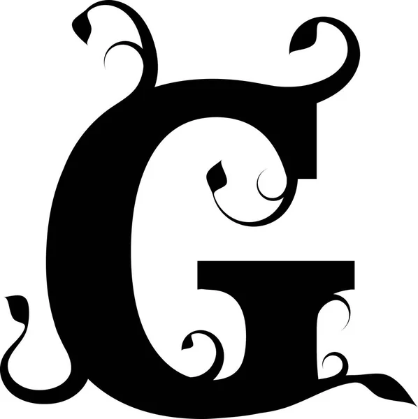 Floral letter G — Stockvector