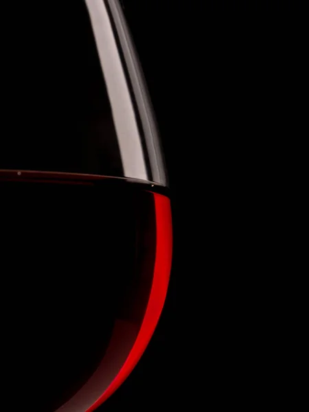 Silueta de una copa de vino tinto — Foto de Stock
