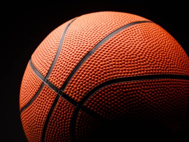 koyu arka plan üzerinde basketbol