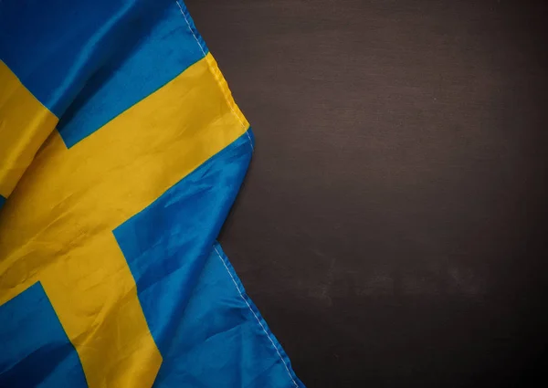 Swedish flag on chalkboard — Stock Photo, Image