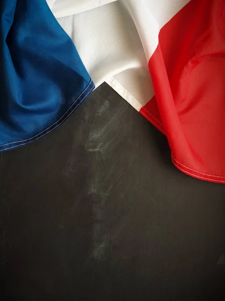 French flag on chalkboard — Stock Photo, Image