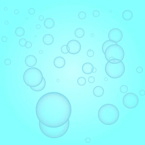 Blå vatten bubblor — Stockfoto