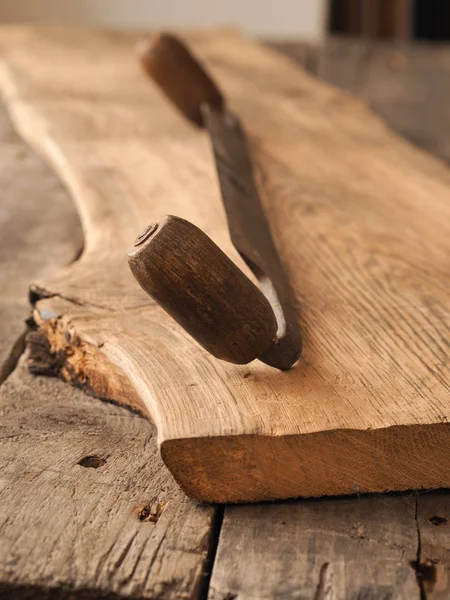 Ahşap uçakta eski meşe plank