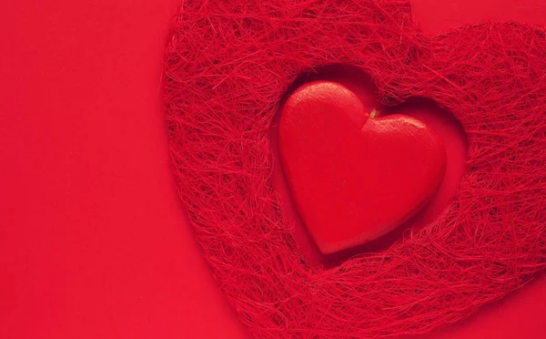 Día de San Valentín, forma de corazón rojo — Foto de Stock