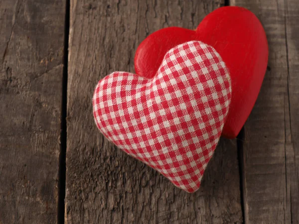День Святого Валентина, червоні серця фігури — стокове фото