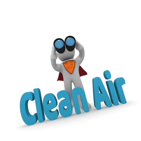 3d koncept Clean Air - Stock-foto
