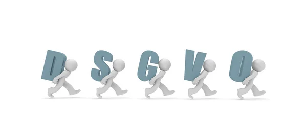 Dsgvo ile küçük 3d karakter