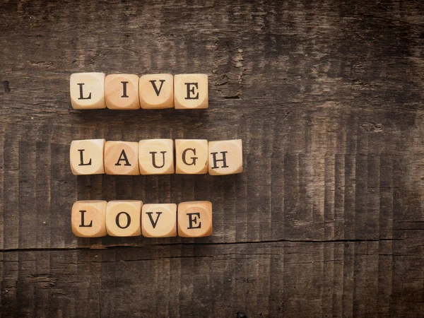 Live Laugh Love koncepció — Stock Fotó