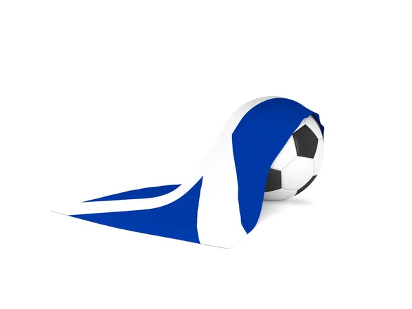 Bola de futebol com a bandeira da Escócia — Fotografia de Stock