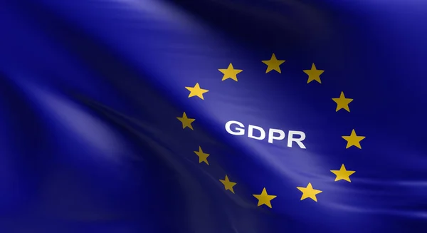 Gdpr の欧州連合の旗 — ストック写真