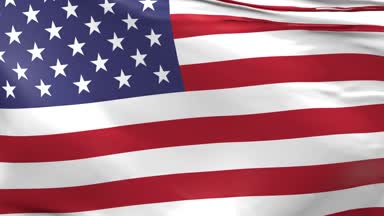 Amerika Birleşik Devletleri, 3d animasyon bayrağı sallayarak