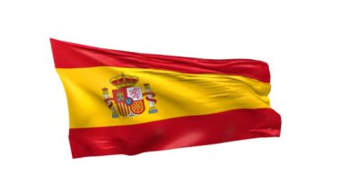 İspanya, 3d animasyon bayrağı sallayarak