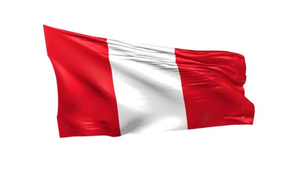 Bandera Perú Animación — Vídeos de Stock