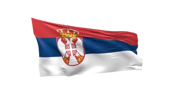 Bandera Serbia Animación — Vídeo de stock