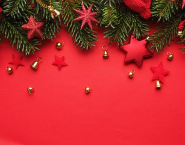 Geleneksel Noel arkaplanı kırmızı