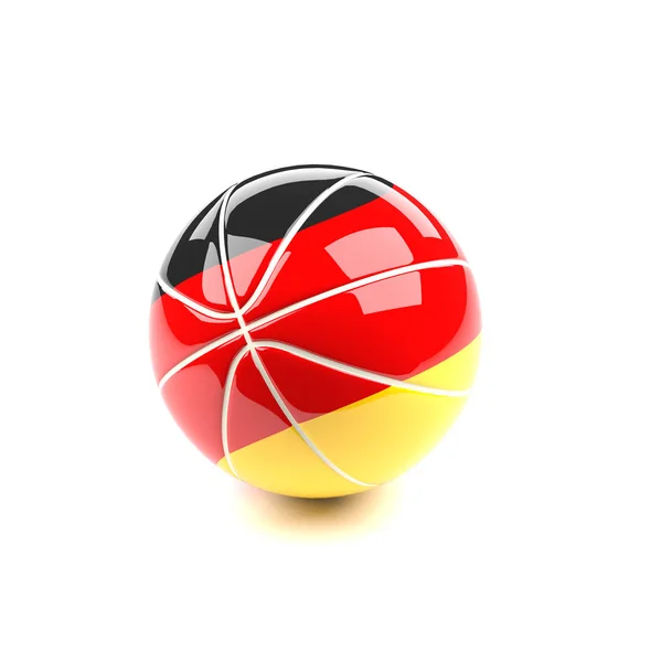Баскетбол с флагом Германии — стоковое фото