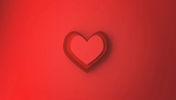 Modern Valentines Day background with stackes heart shapes — 스톡 사진