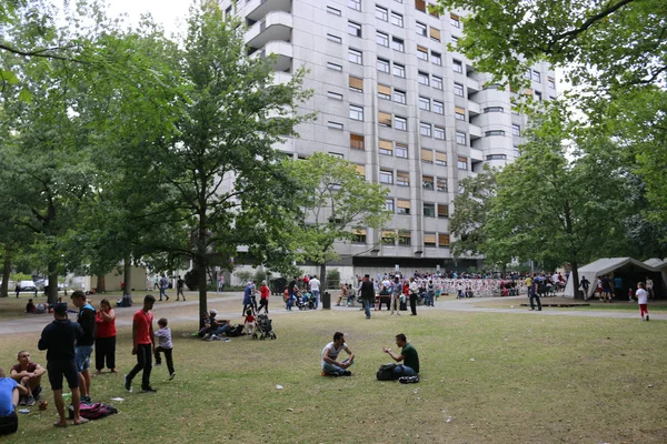 Refugiados en Berlín, Alemania — Foto de Stock