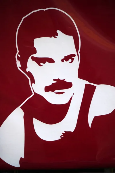 Portret van de zanger van de rockband "Queen", Freddy Mercury — Stockfoto