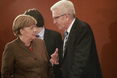 Angela Merkel ve Winfried Kretschmann