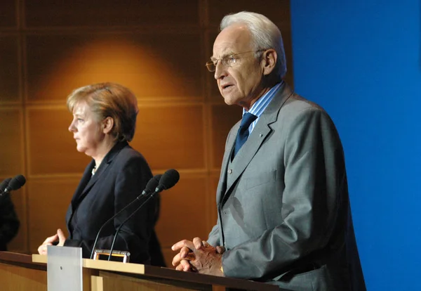 Edmund Stoiber, Angela Merkel — Foto Stock