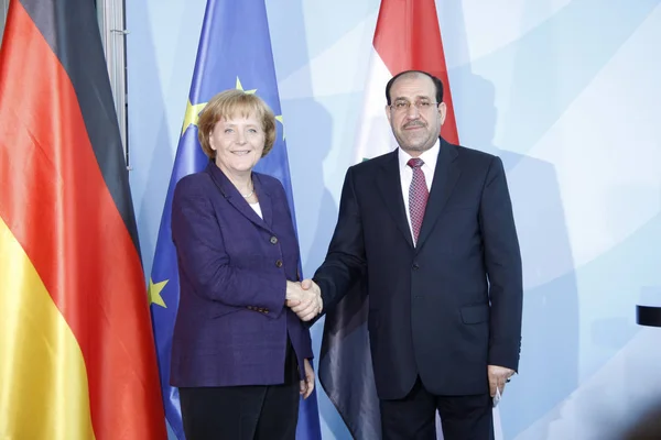 Angela Merkel, Nouri Al-Maliki — Foto Stock