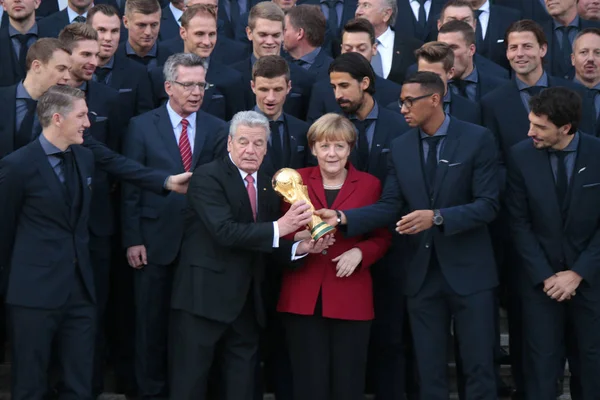 Joachim Gauck, Şansölye Angela Merkel — Stok fotoğraf