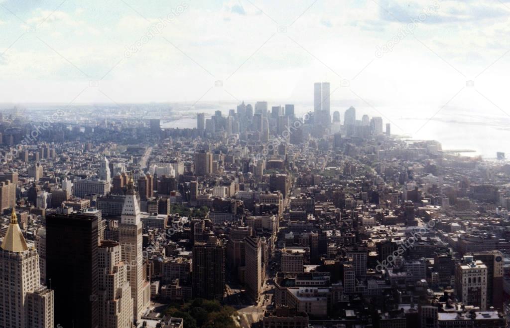 aerial view on Manhattan 