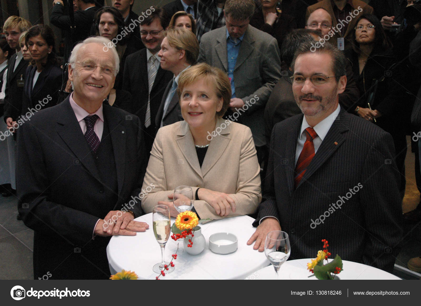 Michael Glos Edmund Stoiber Franz Muentefering Angela Merkel