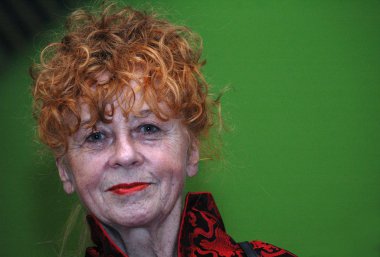 Herlinde Koelbl bir sergi açılışında