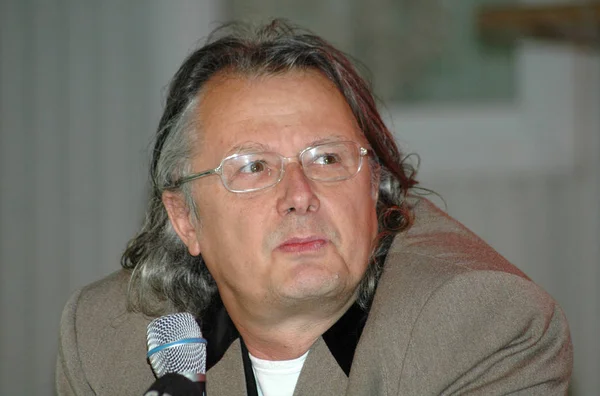 Frank Castorf numa conferência de imprensa — Fotografia de Stock