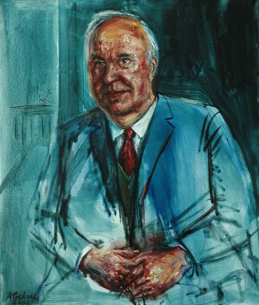 Helmut Kohl portresi — Stok fotoğraf