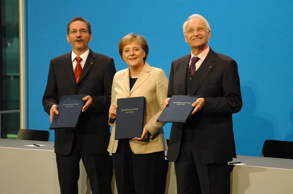 Matthias Platzeck, Angela Merkel, Edmund Stoiber — Foto de Stock
