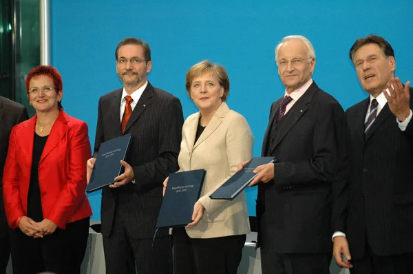 Elke Ferner, Matthias Platzeck, Angela Merkel, Edmund Stoiber, Michael Glos — Φωτογραφία Αρχείου