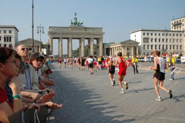 Gendarmenmarkt, runners during the Berlin clipart