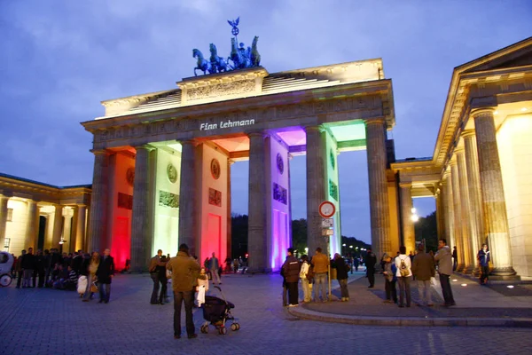 Porte de Brandebourg pendant la "Fête des Lumières" " — Photo