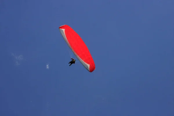 Paragliding, Alps, Canton of Valais — Stock Photo, Image