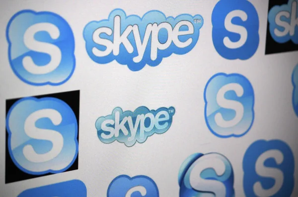 Logo marki "Skype". — Zdjęcie stockowe