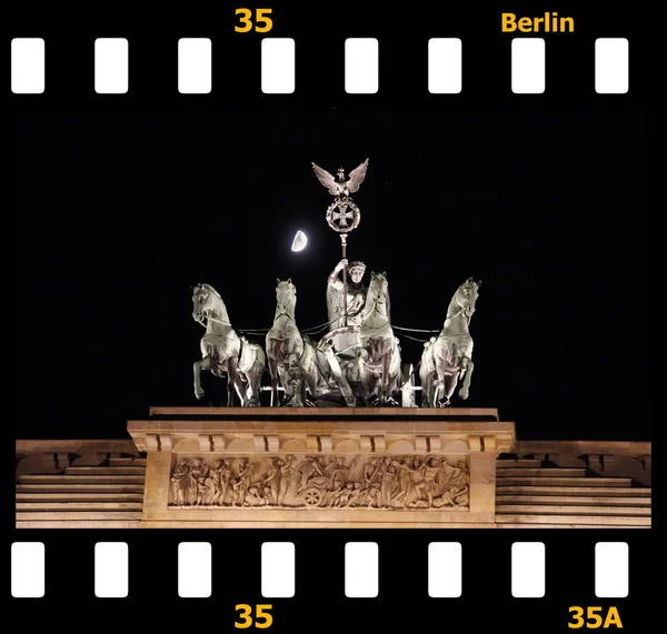 Quadriga, Braniborská brána v Berli — Stock fotografie