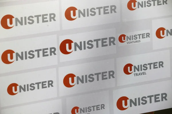 Logo "Unister", Berlin. — Zdjęcie stockowe